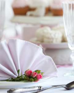 Table napkins at a wedding reception