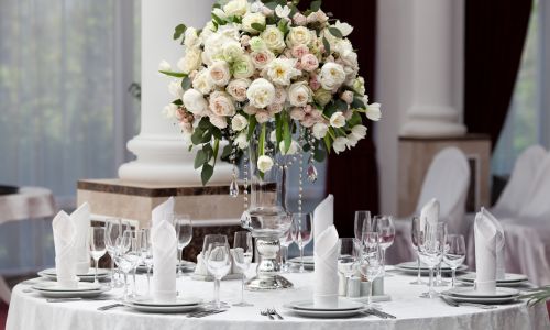extravagant head table floral arrangement
